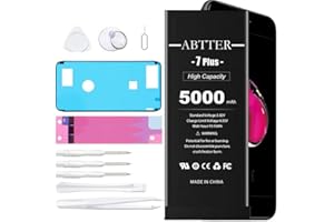 ABTTER [5000mAh] Akku für iPhone 7 Plus, (2023 aktualisierte Version) Neue 0-Zyklen-Akkus mit hoher Kapazität nur für A1661 A1784 A1785 mit professionellem Reparaturwerkzeug-Kit.