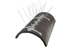 Defender Bird Spikes for Curved Half Round Roof Ridge Tiles | 5 Metres | Includes Fixing Silicone