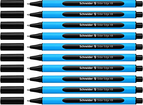 Schneider Slider Edge (Pointe extra large (XB)) Lot de 10 Stylos, Encre noir indélébile
