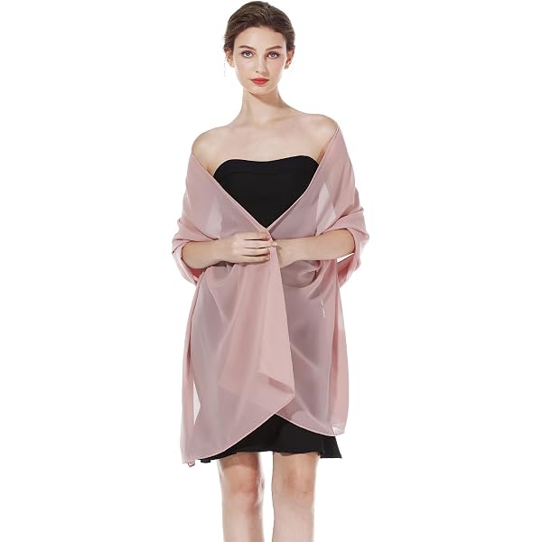 BEAUTELICATE Étole Châle de Femme Soyeuse Foulard Écharpe Scarf Brillante Légère Grande Taille Pour Mariage D'été Soirée Cérémonie Mariée Demoiselles d'honneur(One Size, Beige