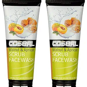 Cosbal Walnut Scrub/Face Wash (Pack of 2)