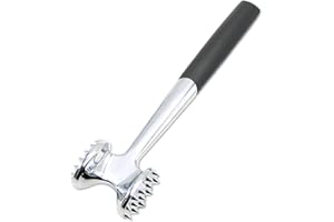 Meat Tenderizer Mallet Hammer Tool for Kitchen Pounding and Tenderizing Meats Steak and Chicken, Heavy Duty, Stainless Steel Zinc Alloy, Double-sided, Great Grip by Amison
