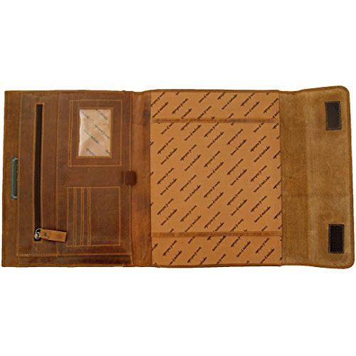 BARON of MALTZAHN Writing case Conference folder DUERER of brown leather + leather care