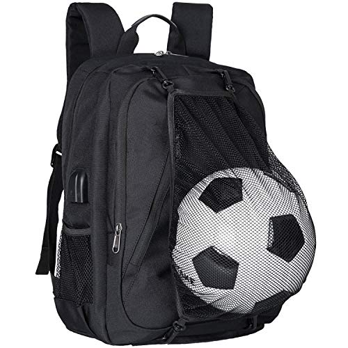 Della Gao Mochilas Escolares Juveniles,Mochila para Portátil, Mochilas Universitarias con Red de Fútbol, Mochila para Mochileros para Niños