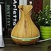 Produktbild Homgrace Aroma Diffuser 400ml Ultraschall Öl Diffusor Holzmaserung Luftbefeuchter Düfte Humidifier mit 7 Farben LED für Yoga Salon Spa Kinderzimmer Wohnzimmer Büro Badezimmer Schlafzimmer Büro Hotel (Holzfarbe)