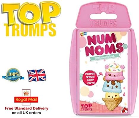 Deluxe TOP TRUMPS CARD GAMES Family Kids Fun Travel Holiday Playing Game Christmas Gift by Lizzy® (Num Noms)