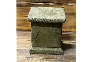 J and L Stone Ornaments Stone Garden Statue - Grey - 9.5” Tall x 8.5” Wide x 8.5” Deep - Handcrafted, Frost Proof, Aged Appearance