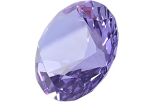 Presse-papier Longwin de 100 mm - En cristal, en forme de diamant, couleur unie - Décoration pour maison, lieu, violet