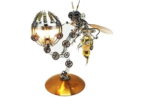 Metalkitor 3D-metallpussel för vuxna, geting mekanisk modellsats pussel – steampunk gör-det-själv-prydnad – monteringshantver
