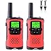 Price comparison product image ZHISHAN Walkie Talkies for Kids 2 Way Radio Children's Toy Set with Flashlight Backlit LCD Screen 8 Channels (3KM-6KM) Long Range Handheld Walkie Talky Pair(Red)