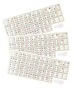 FASTX English-Hindi Typing Keyboard Sticker, Can Solve Your Hindi Typing Problems Suitable for PC Computer Desktop Laptops - Pack of 3 pcs