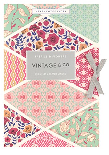 Vintage & Co Fabric & Flowers Scented Drawer liners - Pack of 6