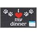 Produktbild JVL Dinner Pet Animal Feeding Mat, Synthetic, Black, 40 x 70 cm by JVL