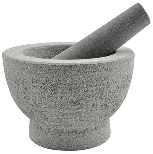 Mörser mit Stößel aus Granit XXL Top 3kg Granitmörser Gewürzmörser ⌀15cm H11cm