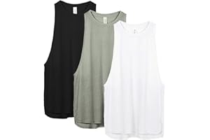 icyzone Canotta Donna Sportiva Traspirante e Sciolto Senza Maniche Atletica Palestra Camicie Corsa Yoga Tank Top (Pacco da 3)