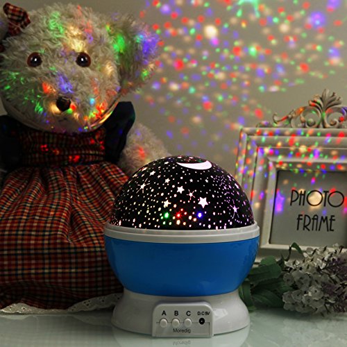 XFH LED Sternenhimmel Projektor Nachtlichter Beleuchtunglampe Stern Lichterprojektor 360 Grad Drehen für Kinder Baby Zimmer Schlafzimmer Kinder Geschenk - 5