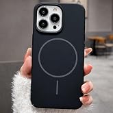 Coverzone İphone 15 Pro ile Uyumlu Kadife İ&ccedil; Y&uuml;zeyli Premium Silikon Kılıf MagSafe ile Uyumlu Kablosuz Şarj Destekli Darbe Em
