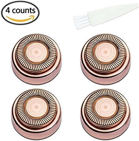 Facial Hair Remover Replacement Heads Flawless Replacing Blades for Good Finishing and Well Touch 18K Gold-Plated As Seen On TV - Count 4