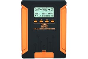 SolaMr 60A MPPT Contrôleur de Charge Solaire 12V/24V/36V/48V Auto avec Affichage LCD Régulateur de Panneau Solaire Max 180V Entrée pour Batterie Gel Scellée Inondée et Lithium - CM-60A