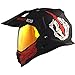 Produktbild Broken Head Street Rebel rot Cross-Helm Set mit gold verspiegeltem Visier | Enduro-Helm - MX Motocross Helm mit Sonnenblende - Quad-Helm (M 57-58 cm)