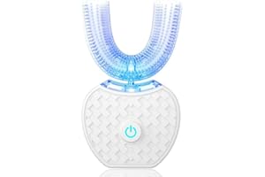 ‎AZARTON Schallzahnbürste SenseProSonicV5 Ultraschall Zahnbürste – 360°-Bürsteneffekt, antibakterielles Mundstück, Wasserfest, für Zahnaufhellung und verbesserte Mundgesundheit, komfortable Anwendung (Weiß)