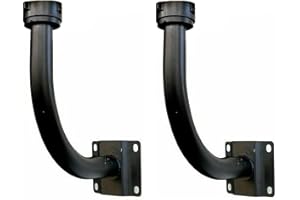 AntDau71 - 2 pezzi Staffa Palo Curvo Per Lampione Stradale 60cm Supporto Curvo a muro per lampione solare. Misura aggancio 7 cm.