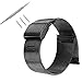 Produktbild Pinhen 22mm Uhrenarmband Edelstahl - Gear S3 Armband Metall Ersatzband für Galaxy Watch 46mm, Huawei Watch GT, LG G Watch, Moto 360 46mm, Pebble Time, Ticwatch Pro, Amazfit Pace (Mesh Black)