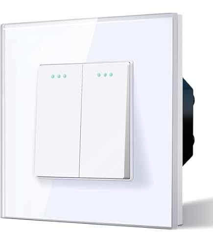 BSEED Triple Schuko wandstopcontact met USB & type C glas, 3-in-1 inbouwstopcontacten, 3-weg met 2,1 A USB-laadvermogen en type C-adapter, oplaadstation, verlengstopcontacten, 228 mm, grijs