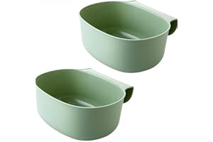 Wankd 2x Auffangschale für Küchenabfälle, Wickeltisch Organizer zum Anhängen,Waschschüssel Baby für Wickeltisch,Abfallschale Abfalleimer Schubladen Abfallbehälter grün (Grün)