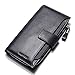 Produktbild WHWH Männer Lange Multifunktions Leder Tasche Inhaber Multi-Card-Paket Handytasche Business Clutch Bag Zip Münztasche,Black-OneSize