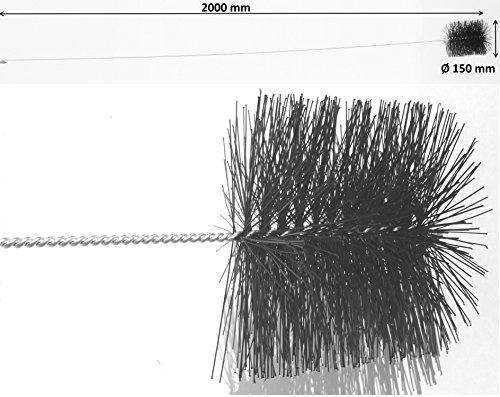 Ofenrohrbürste Ofenbürste Kaminbürste Ofenwischer Ofenrohrwischer Ofenrohrreiniger Kaminbesen Ofen Besen Bürste Reiniger Ø 150 mm Länge 2000 mm