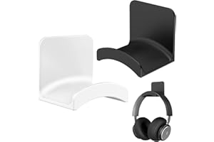 SoeUyd 2 Stück Headset Halterung Halter - Universal Kopfhörer Haken Wandhalterung Ohrhörer Aufhänger mit [Starkem Klebeband] für Mehrere Geräte, Schreibtisch, Wand, Tisch, Gaming Headphones