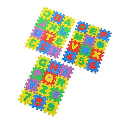 Ningbao 36 Unids Colorido Rompecabezas para Niños Juguetes Educativos Alfabeto AZ Letras Numeral Espuma Alfombra de Juego Auto-ensamblado Baby Crawling Pad