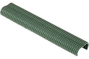 Blíster de Grapas Anilladas Omega-20 SALKI - Grapas de Acero Galvanizado de 2mm para Cercas y Vallas, Pack de 1000 Unidades, Color Verde
