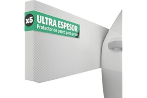 NURADA Protezione da parete per garage (5 unità), 40 x 20 x 2 cm, evita urti e graffi con i nostri pannelli imbottiti di schiuma, protezione per colonne del garage (Bianco)
