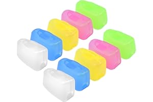 SUBTAVIK Lot de 10 housses de brosse à dents pour tête de brosse à dents, capuchon de brosse à dents, étui de protection pour brosse à dents pour voyage, voyage d'affaires, camping et école (5 couleurs)