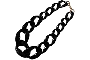 CLSSLVVBN Vintage Style Women S Jewelry Necklace Handmade Cuban Chain Collar Statement Piece Women Boho Chunky Acrylic Link Chain