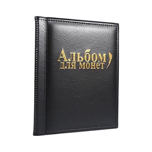zjchao Album per Collezione di Monete Numismatica Valuta di Libri Scrapbooking Monete Collection 10 Pagine 250 Pezzo Vani portaoggetti Commemorative Nero
