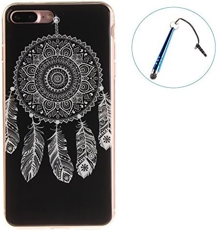 For iphone 7 plus 5.5 Case,BLKJ Shock-Absorption Bumper TPU Soft Flexible Protective Case back cover for iphone 7 plus 5.5 - 1pcs baseball stylus Gifts (iphone 7 plus 5.5, Round black tree)