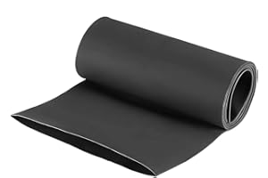 sourcing map Gaine Thermorétractable 4"(100mm) Diamètre 162mm Largeur Plate 2:1 Rapport Manchon Câble Tube Rétractable 1m Noir