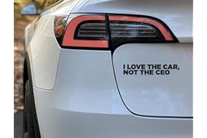 ‎SONS OF BATTERY I LOVE THE CAR, NOT THE CEO! - Tesla Auto Aufkleber Statement (Schwarz)