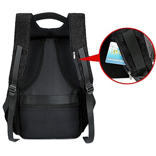 Nlyefa Business Laptop Rucksack mit USB Port f  r 13  4 Zoll Laptop Computer Arbeit Studenten Outdoor Reise Schwarz