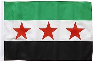 FlagSuperstore© Syria Rebel Boat Flag 18" X 12" - Treehouses Caravans - Sleeved 45cm x 30cm - Country