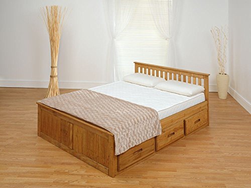 Strictly Beds And Bunks Limited Double Pine Bed With Four Storage