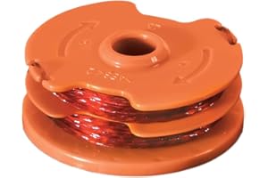 WORX WA0007 Filo per decespugliatore Worx WG118E & WG119E – Filo di ricambio resistente con bobina di 2 x 5 m di lunghezza e 1,65 mm di diametro, arancione