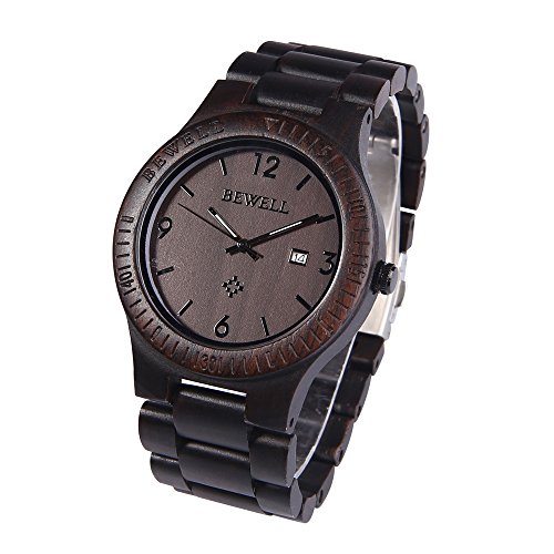 Hand Made Holz Armband, megadream Herren Holz Armbanduhr Herren Quarz Analog wristatch mit Japan importiert Quarzuhrwerk und Kalender Datum Display Armbandes, 5 Farben erhltlich Hand Made Holz Armband, megadream Herren Holz Armbanduhr Herren Quarz Analog wristatch mit Japan importiert Quarzuhrwerk und Kalender Datum Display Armbandes, 5 Farben erhltlich