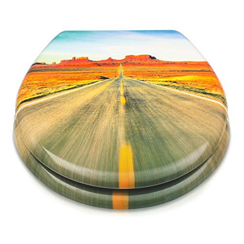 WC Sitz mit Absenkautomatik – „Grand Canyon“ Design – Toilettendeckel mit Motiv aus Duroplast inkl. Montagesatz – VENKON - 6