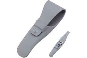 brileze Razor Case Silicone Portable Travel Carrying Cover Waterproof Shaver Protector Shell Protective Bag Safety Manual Razor Travel Case Storage for Gillette Razor Parker Razor Merkur Razor, Grey