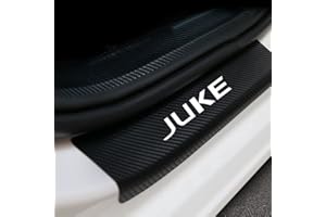 Qirc - Protector de alféizar de Puerta de Coche de Fibra de Carbono, Pedales antiabrasión para Pegatina de alféizar de Puerta de Coche Juke (Blanco)