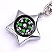 Generic Five-pointed Star Compass Pendant Key Chain Key Ring RS.160.00